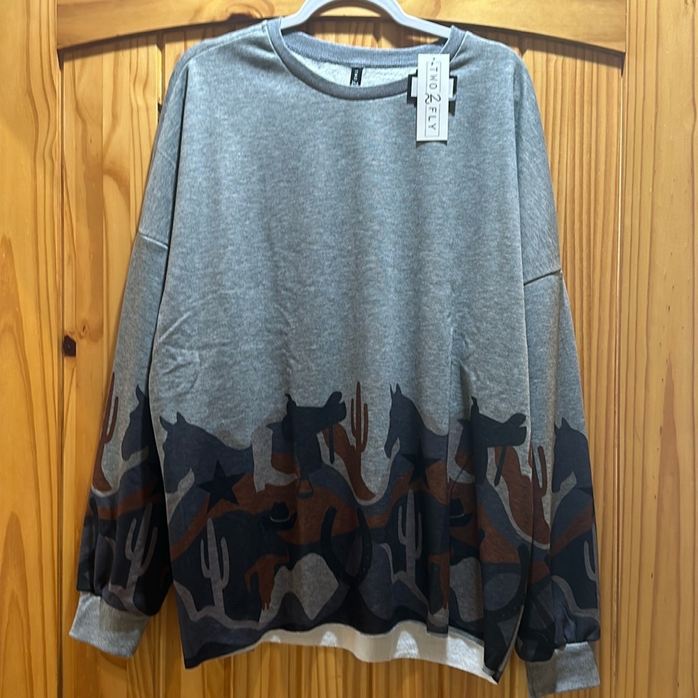 2Fly Horse sweatshirt New